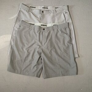 BUNDLE Adidas Climalite 3 Three Stripes‎ Gray /Grey Golf Shorts Mens Size 40/11